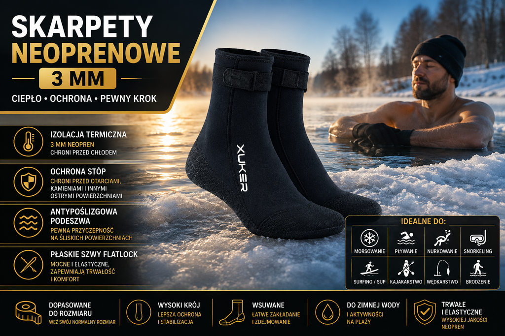 Skarpety Neoprenowe 3 mm Do Morsowania Secret Form®