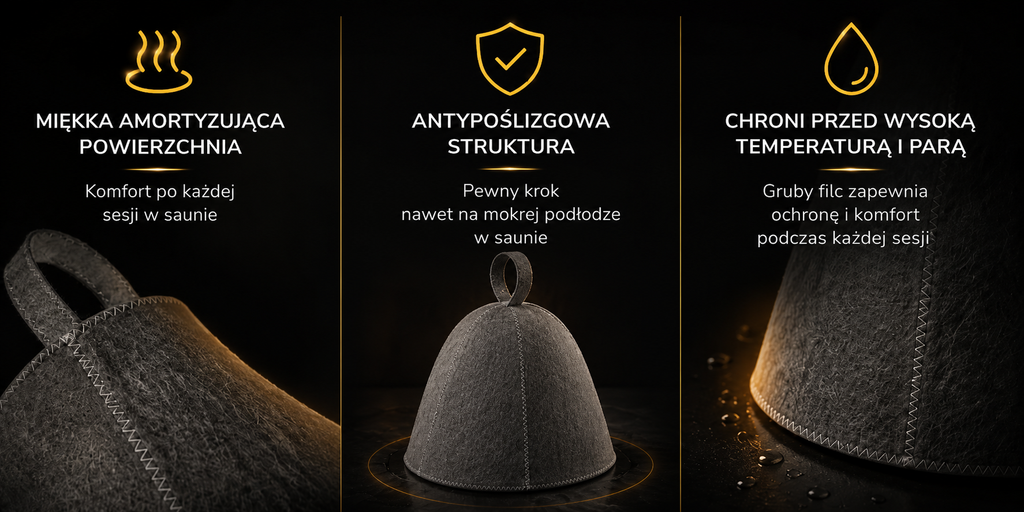 Czapka Do Sauny Secret Form® Filc Wełniany